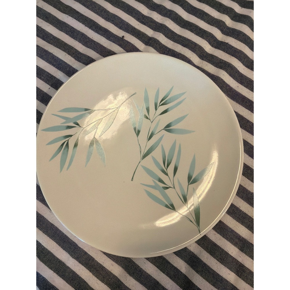 Mary & Martha Lamentations 3:22 Botanical Leaf Ceramic Appetizer Plate 8‎ Inch